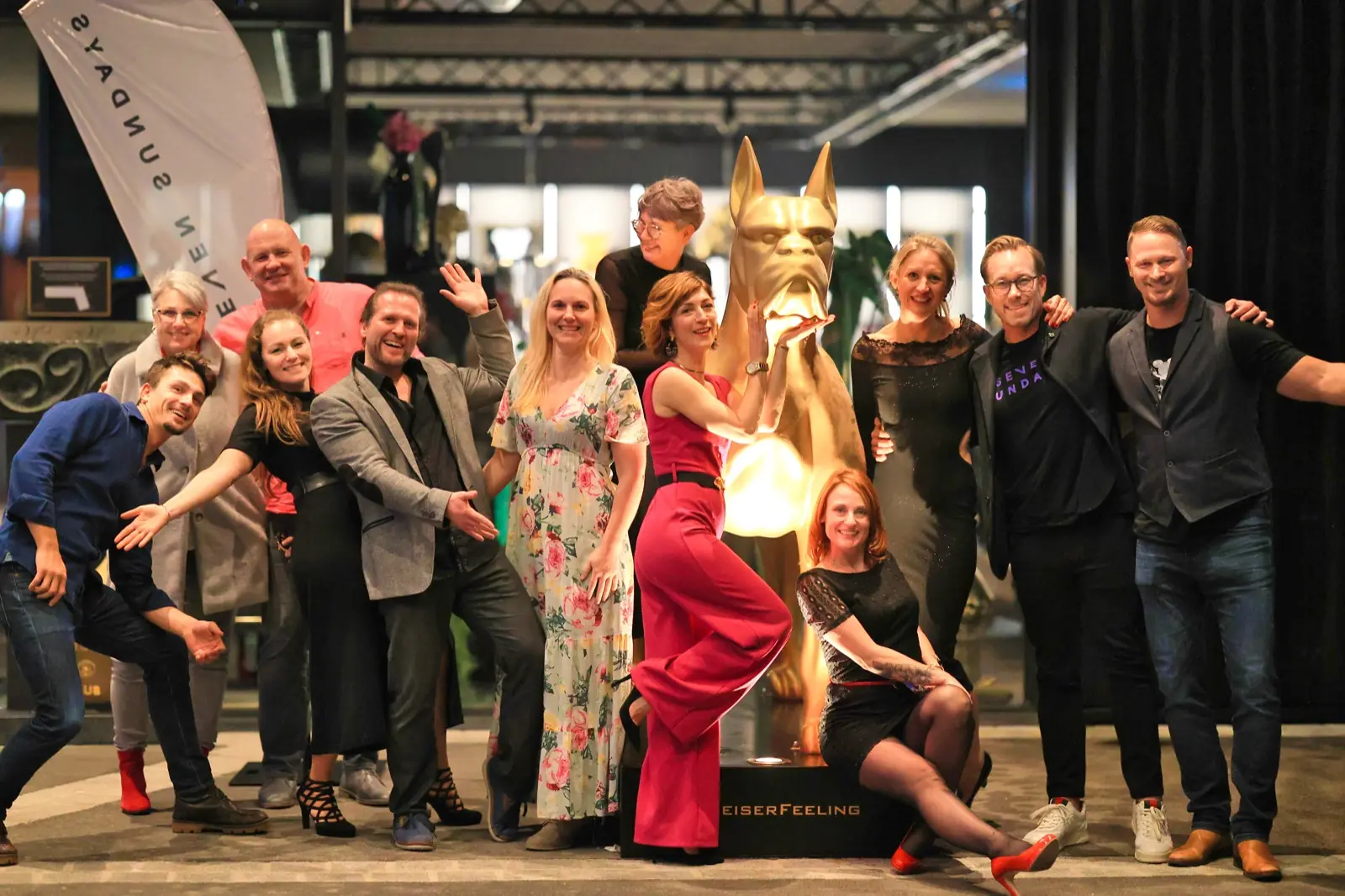 Gruppenfoto des Teams bei einem Event